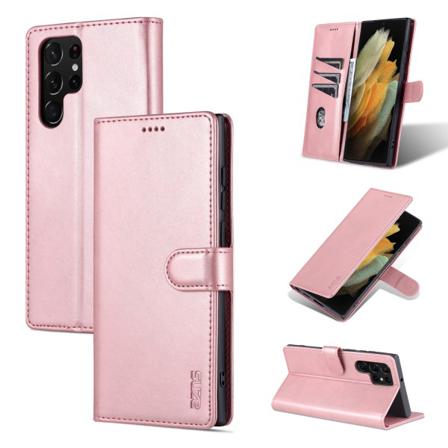 Azns Skin Feel Pu Phone Case För Samsung Galaxy S22 Ultra 5g