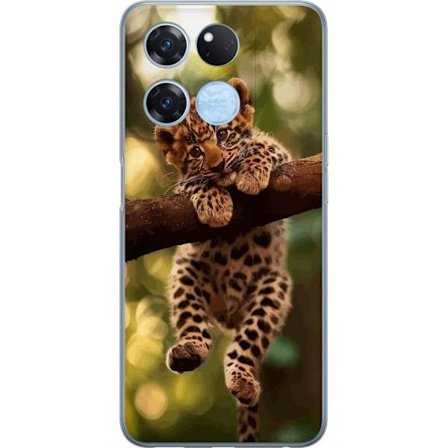 Kompatibel Mobilcover til OnePlus OnePlus Ace Racing Leopardunge liggende på gren med store øjne blød pels varm jungle følelse og naturinspireret
