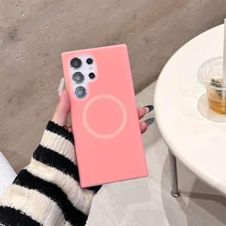 ING S25 Ultra telefondeksel, fallsikkert silikondeksel (rosa)