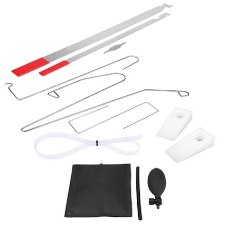 10-delars Universal Bil Dörrlåsverktygssats med Luftpump Kil Nödöppning av Dörr