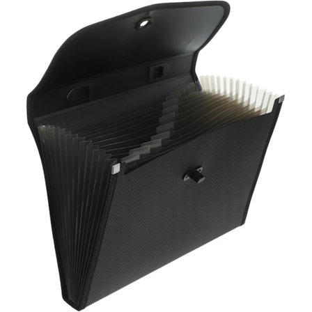 Dokumentmappe - A4 dokumentmappe - Sorteringsmappe - Arkivmappe - Papir opbevaring - 13 lag - Indbygget håndtag - 24 gratis etiketter - Vandtæt - W...