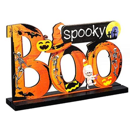 Halloween Borddekoration i Trä - Pumpa