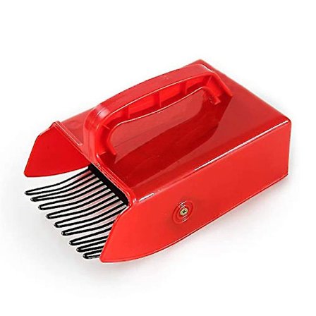 Bærplukker-ske med metal kam og plastik håndtag