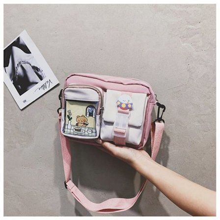 Kawaii Bag Girls Student pieni kangaskassi D D