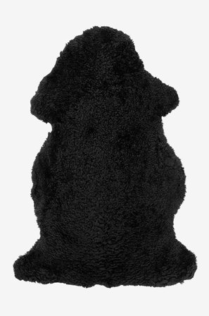 Skinnwille - Lampaantalja Curly - Musta - Taljat & nahkamatot - - Homeroom