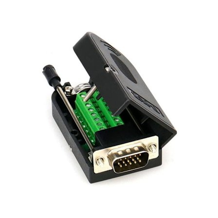 2PCS hdmi3-kontakt 15-stifts VGA lödfri adapter, (3+9 hanar+skruvar)