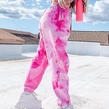 Kvinder Elastiske Højtaljede Baggy Bukser