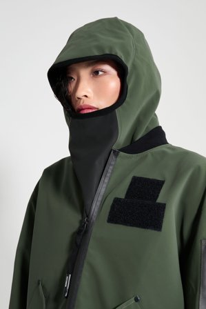 Rain Balaclava Matte Green/Black