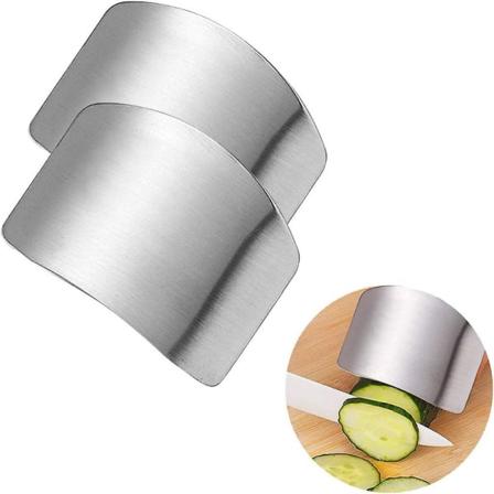Fingerskydd - Rostfritt stål skivskydd, förhindra olyckor vid strimling och matlagning, 1-pack, enstaka finger