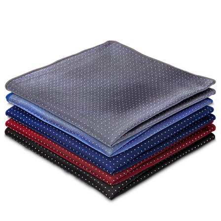 Set de pañuelos de bolsillo de seda con lunares para hombres - Sets de pañuelos de bolsillo