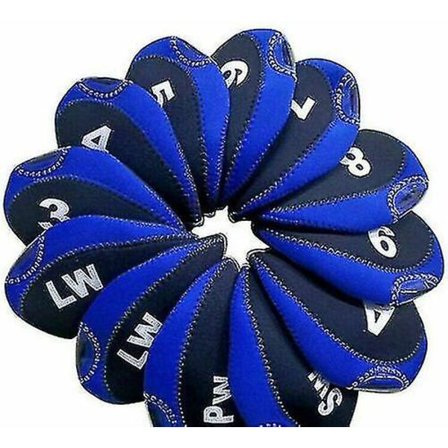 12 kpl/setti golf-mailan rautapään suojus suoja neopreeni golf-suojapäällinen