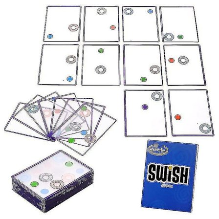 Noyi Thinkfun Swish -kreativt Transparent kortspil intelligens brætspil logik [DB]