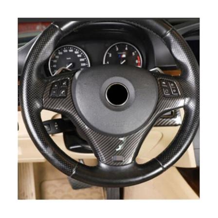 For 3-serie E90 E92 E93 M3 med hull ratt-klistremerke ekte karbonfiber for å endre dekorasjonen