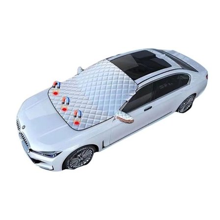 Snebeskyttelse til bilforruder, dobbelt lag med ører [5 magneter[DS]