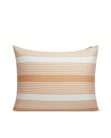 Lexington Beige/White Striped Cotton Sateen Pillowcase