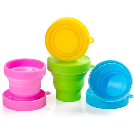 Taitettava Veden Juomakupin Mukit, 4 Kpl Setti, Matkustus- ja Leirintämukeja Kansillä