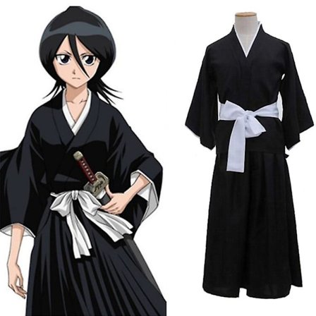 Anime Bleach Kuchiki Rukia Cosplay kostume V
