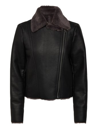 Mango | Faux-Fur Biker Jacket | XS