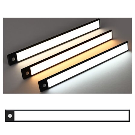 Skåp Ljus Rörelsesensor SVART 20CM