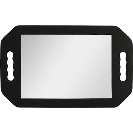 Lett bærbar frisørspeil - Svart skumspeil for barber - Ideelt for salonger og skjønnhetssalonger - Dobbeltsidig bærbart speil - Speil for V