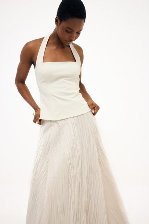 Felicia Wedin x NA-KD Harronnière ajustée à dos nu - - Crème - EU 42