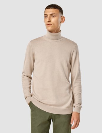 Shaping New Tomorrow - Everyday Knit Turtleneck - Birchwood - Herre - Størrelse S
