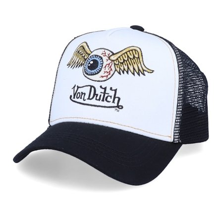 Von Dutch - Weiss Trucker Cap - Flying Eye White/Black Trucker @ Hatstore