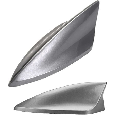 Haineväantenni, hainevä, yleismallin auto, FM/AM-antenni, valmistettu ABS:stä, vedenpitävä ja pölytiivis (harmaa) (LGL)