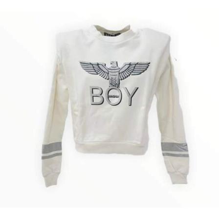 BOY London Cropped Sweatshirt Hvid, Herre Sweatshirts