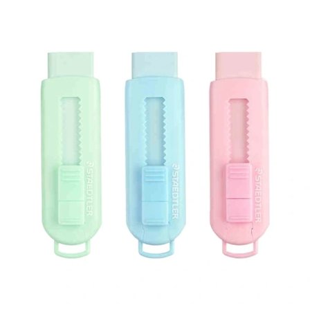 【PP】3-pakning skyvbar klikk-blyantviskelær 3 farger