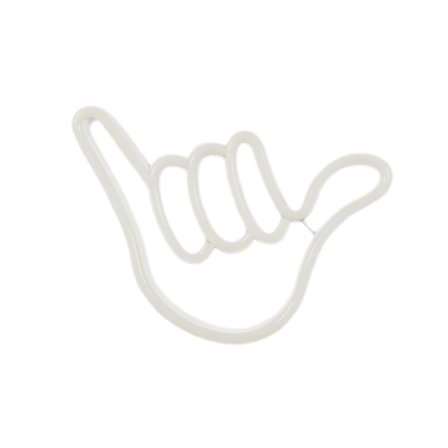 Handformad neonljus hängande lampa dekorativ LED-lampa fungerar med väggdekor ljusblå