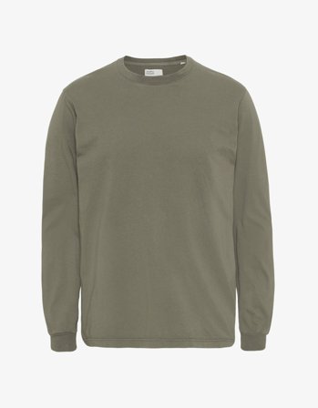 Oversized Organic LS T-shirt - Dusty Olive - L