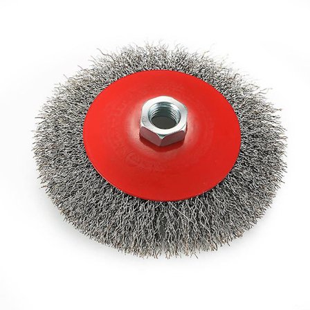 Sett, 100 mm bølget skråkantbørste