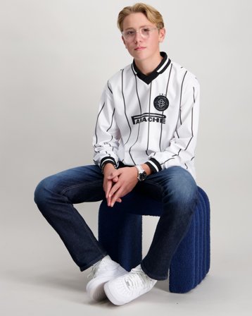 ONLY & SONS JUNIOR OSJZIDAN LS RESORT TEE JRS Vit Tröjor Kille - Kids Brand Store