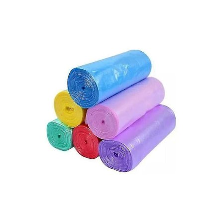 6 rullar med 120 påsar 28l färgglada sopsäckar för hemkök