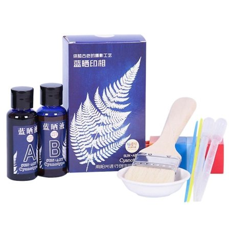 Cyanotype sæt til køkkenredskaber - skab tegninger eller billeder med Cyanotype Kit 100 ml sort