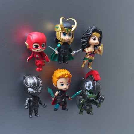 6-pack Avengers magnetiska kylskåpsklistermärken - Avengers kylskåp D