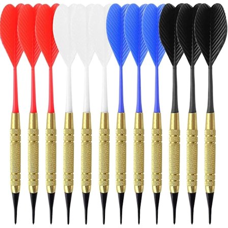 Plastikspids Dart, Darts Til Elektronisk Målskive, 12 Bløde Spids Darts Til Elektronisk Dart Målskive, 18 Grams Dart, Med 100 Spidser