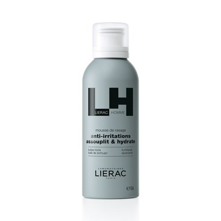 Lierac Homme Mousse de Rasage Anti-Irritations 150ml - Schiuma per Rasatura