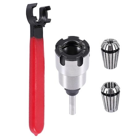 Fresestål Skaft Hylse Forlengelse Chuck Konverter Adapter, Konverter 1/2, 1/4-Tommers Skaft Bit med