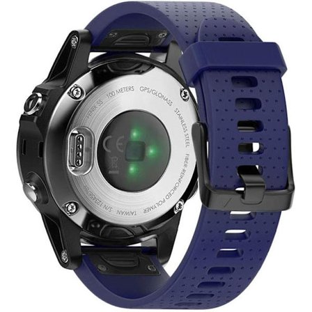 Rem för Garmin Fenix ​​​​5s / Fenix ​​​​5s Plus / Fenix ​​​​6s / Fenix ​​​​6s Pro, 20 mm bred silikonrem med snabbspänne, flera färger (blå