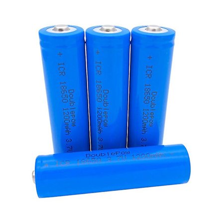 DOUBLEPOWER 18650 3.7V 1200mah spids batteri genopladeligt lithium batteri (FMY)