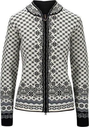 Dale of Norway W's Solfrid Jacket Off White/Black/Schiefer Grau