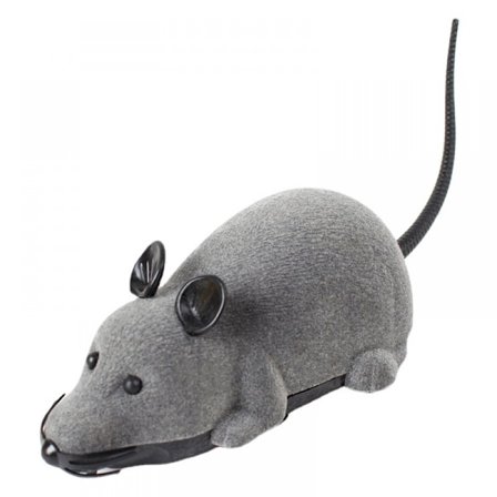 Elektronisk fjernbetjeningsmus til kat og hund, plyslegetøjsmus