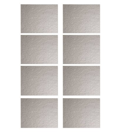 8 st Ersättnings-Mica för Mikrovågsugn, 12x12cm, Platta
