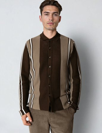 Clean Cut Copenhagen Buckley Cardigan - Brown - L