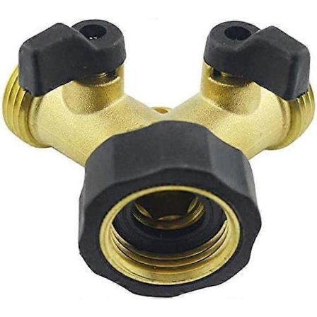 Messing Havevandslange med Y-stykke Y Ventilforbindelse Havevandslange Komfort Håndtag BAX