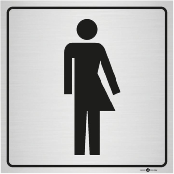 Skylt Toalett Unisex 14x14*