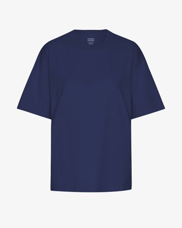Oversized Organic T-Shirt - Marine Blue - Female - XS