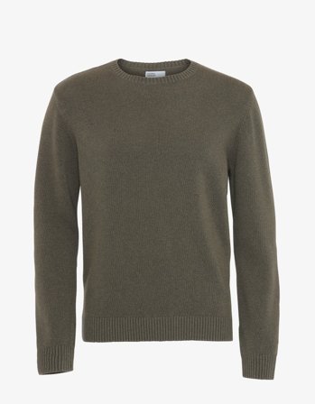 Classic Merino Wool Crew - Dusty Olive - M